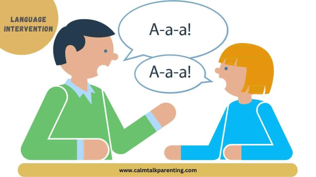 Language intervention for speech therapy of 3 years old